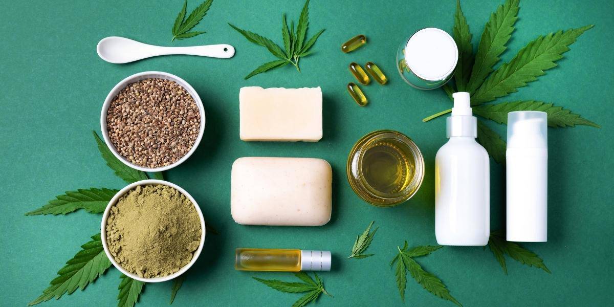 Buying CBD for the First Time Hemptations Blog - CBD Products Green Background