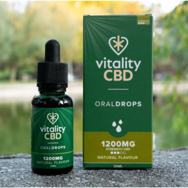 Vitality CBD Oral Drops 1200mg natural outdoors nature background
