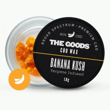 The Goods CBD Wax Banana Kush white background