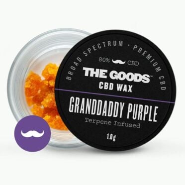 The Goods CBD Wax Granddaddy Purple white background