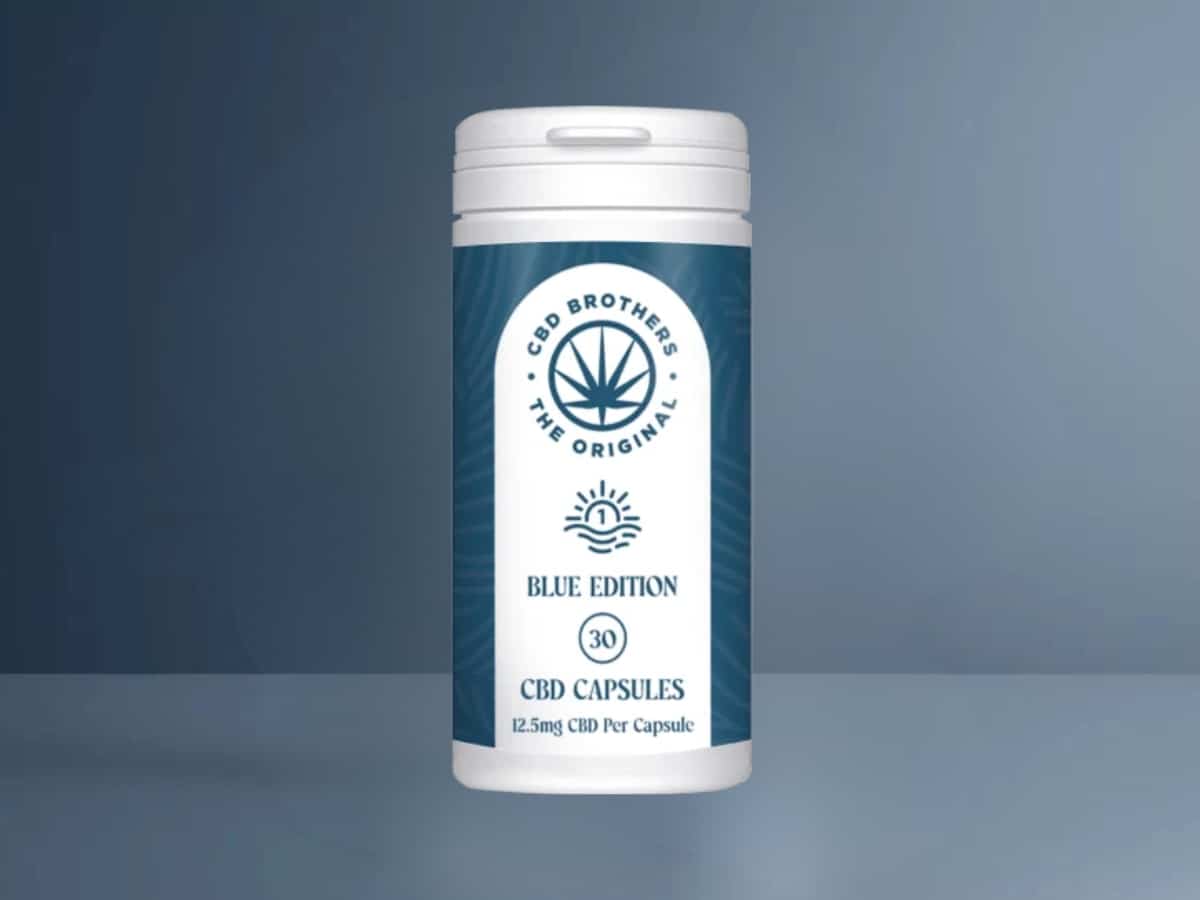 CBD Brothers Blue Edition Capsules blue background