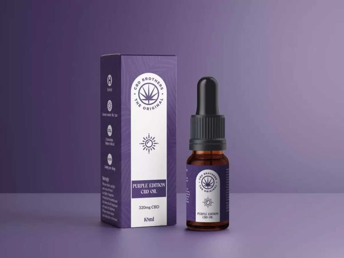 CBD Brothers Full Spectrum CBD Oil Purple Edition purple background