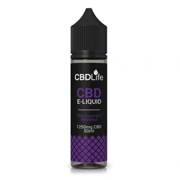 CBDLife CBD E-Liquid 1250mg Blackcurrant Mentol