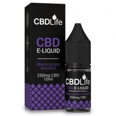 CBDLife CBD E-Liquid 250mg Blackcurrant Mentol