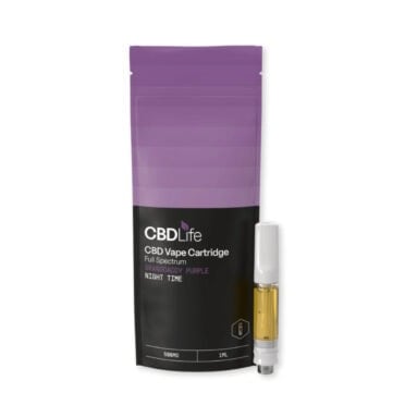 CBDLife CBD Vape Cartridge Granddaddy Purple white background