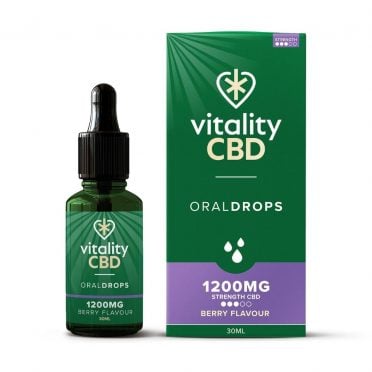 Vitality CBD Oral Drops Berry 1200mg