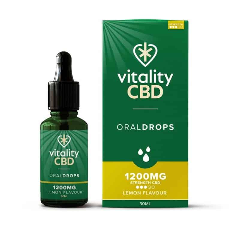 Vitality CBD Oral Drops Lemon 1200mg
