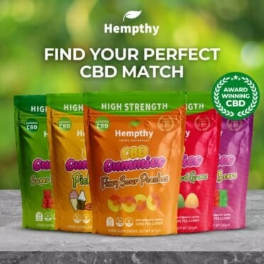 Hempthy CBD Find your perfect match all flavours lined up green background