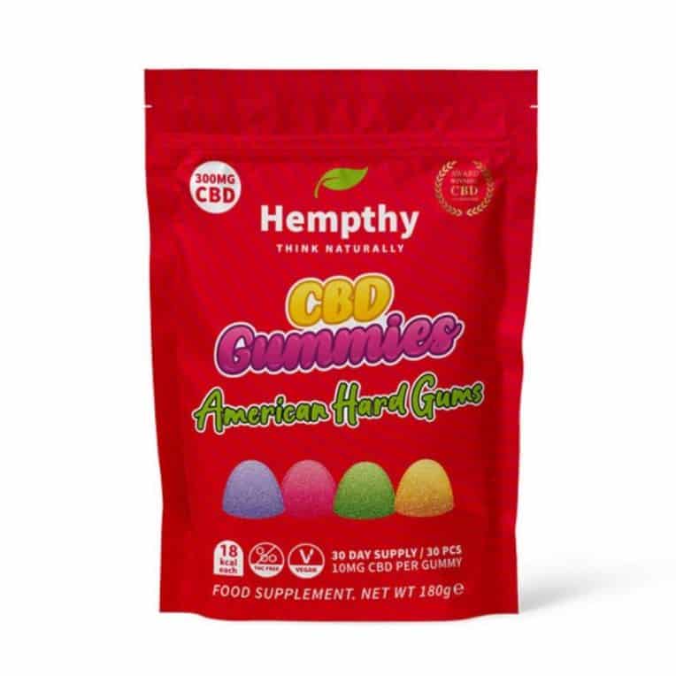 Hempthy CBD Gummies American Hard Gums 300mg