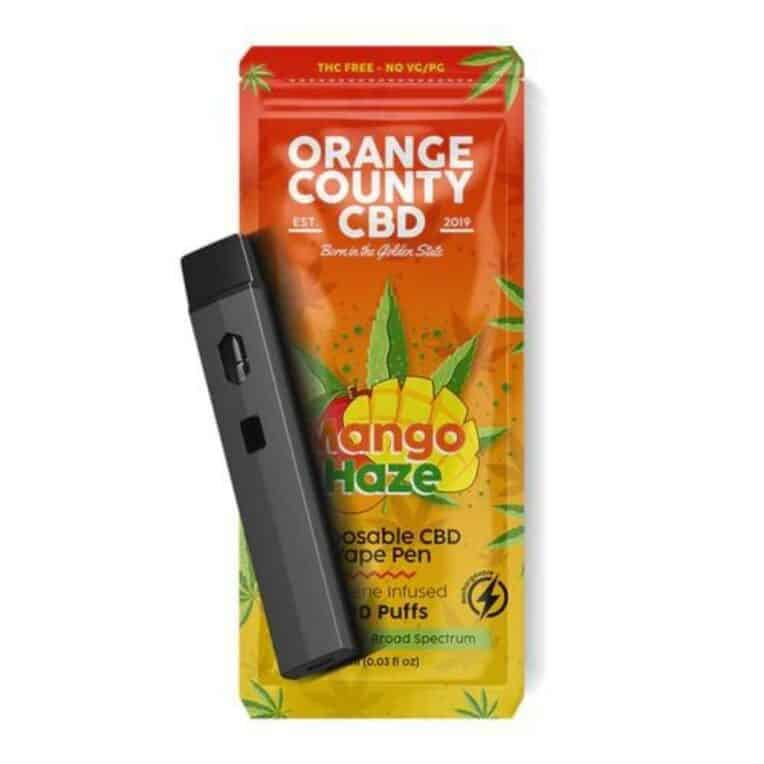 Orange County CBD Disposable CBD Vape Pen 600mg Mango Haze