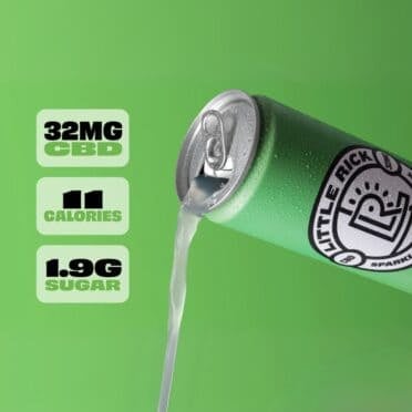 Little Rick Mint and Lime CBD Drink features