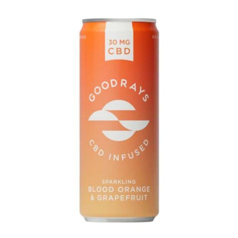 Goodrays CBD Drink Blood Orange & Grapefruit white background