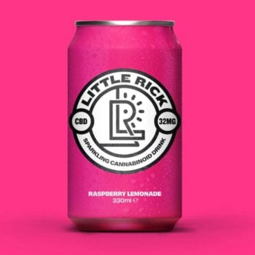 Little Rick CBD Drink Raspberry Lemonade Pink Background