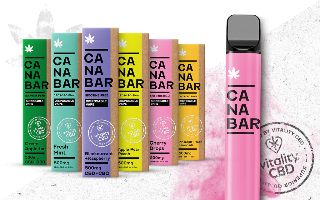 Canabar New Flavours Banner with Vitality Logo white background