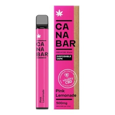 CANABAR Disposable CBD Vape 500mg CBD + CBG - Pink Lemonade white background