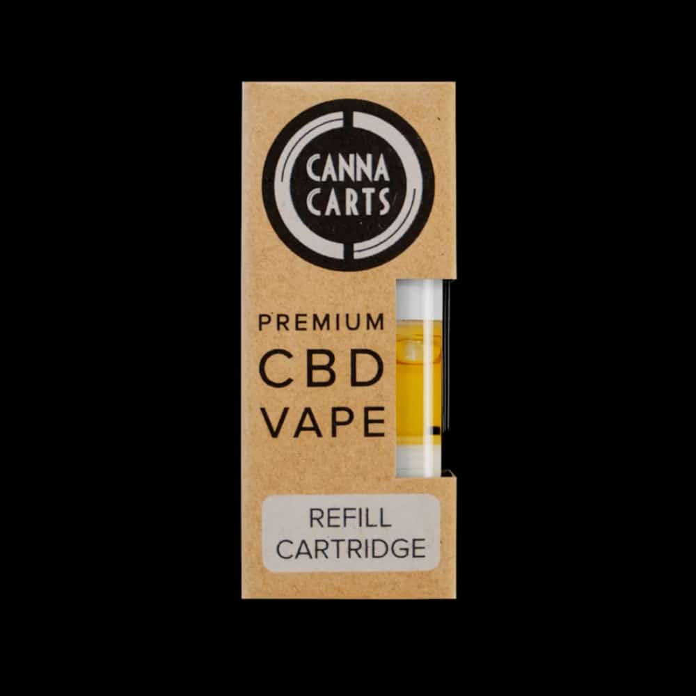 Canna Carts Premium CBD Vape Kit Refill Cartridge black background