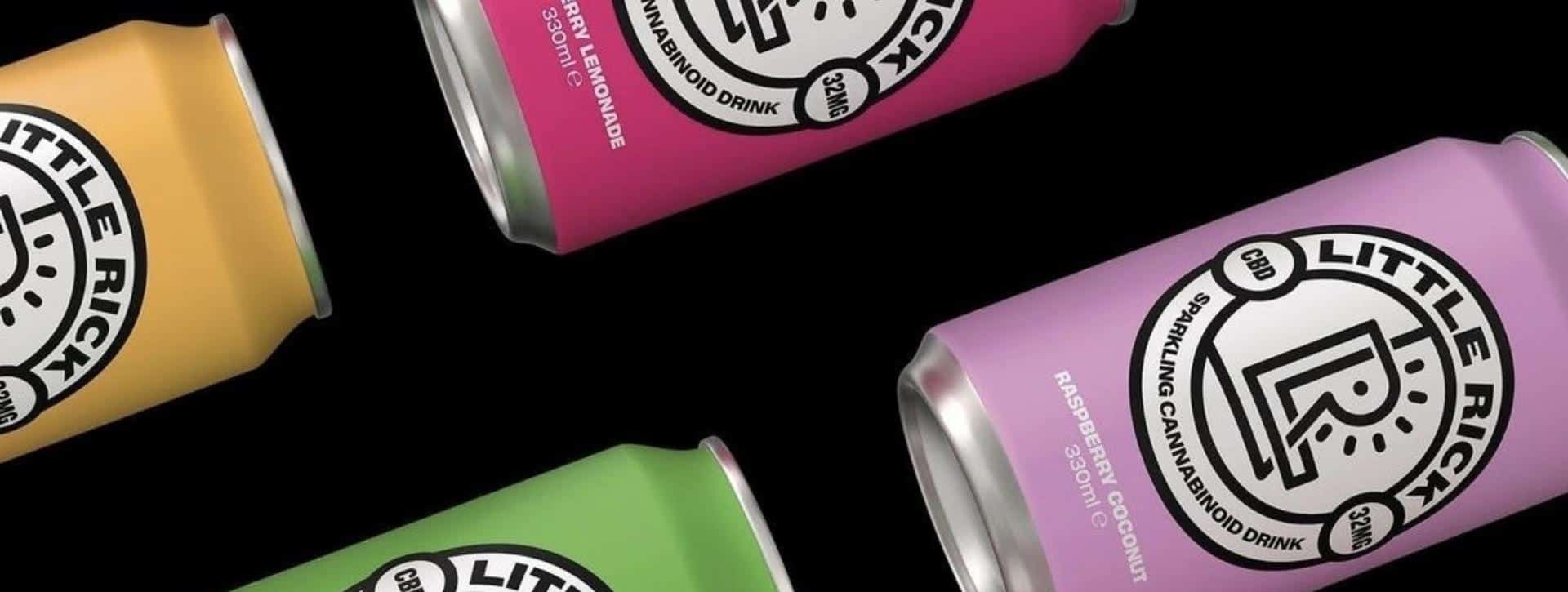 Little Rick CBD Drinks black background
