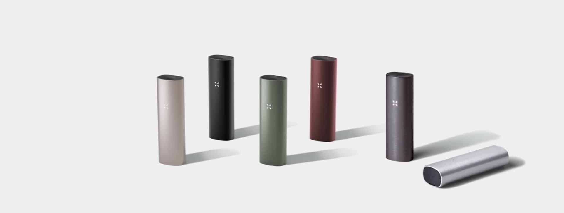 PAX 3 Vaporisers standing with grey background