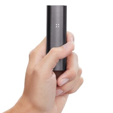 PAX 2 Brushed Charcoal in hand