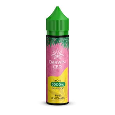 Darwin CBD Vape Juice 3000mg 60ml white background Pink Lemonade