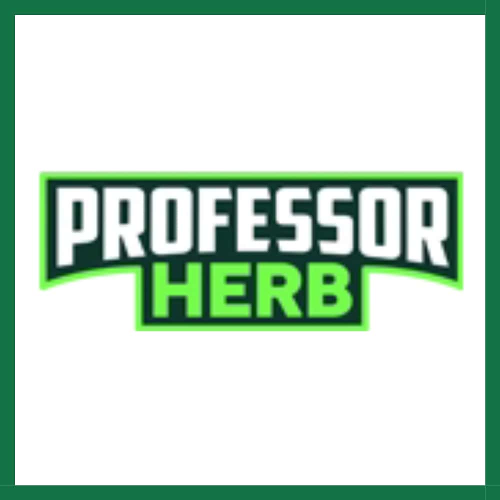 Professor Herb Logo white background green border
