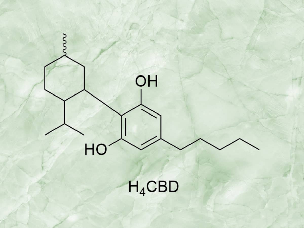 H4CBD Molecule green background