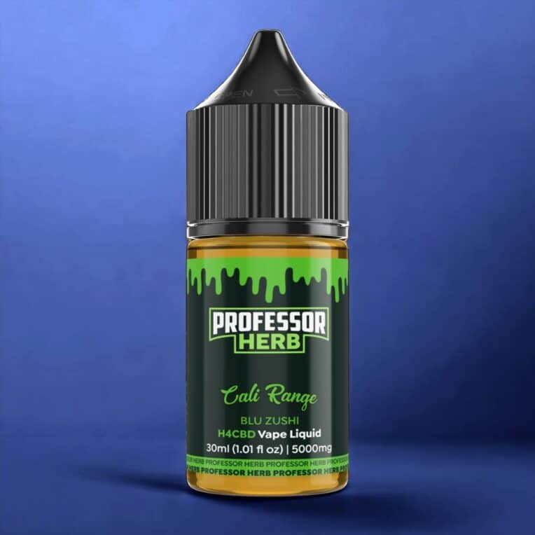 Professor Herb H4CBD Vape Liquid 5000mg 30ml - Blu Zushi blue background