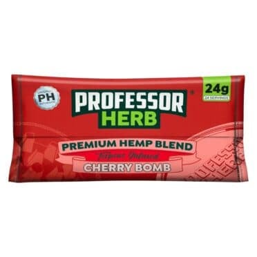 Professor Herb Hemp Smoking Blend 1400mg CBD - Cherry Bomb white background