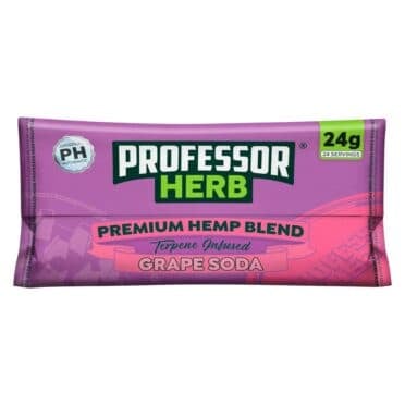 Professor Herb Hemp Smoking Blend 1400mg CBD - Grape Soda wnite background