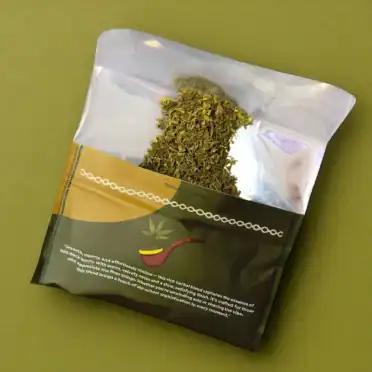 Professor Herb Hemp Smoking Blend 1400mg CBD - Havana Gold Open with tea