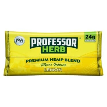 Professor Herb Hemp Smoking Blend 1400mg CBD - Lemon white background