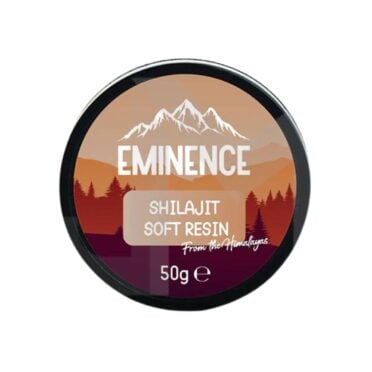 Eminence Shilajit Soft Resin 50g white background