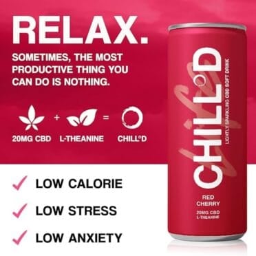 CHILL°D CBD Drink - Red Cherry relax product features