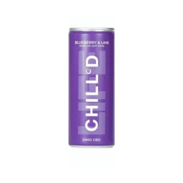 One can of CHILL°D blueberry and lime against a white background