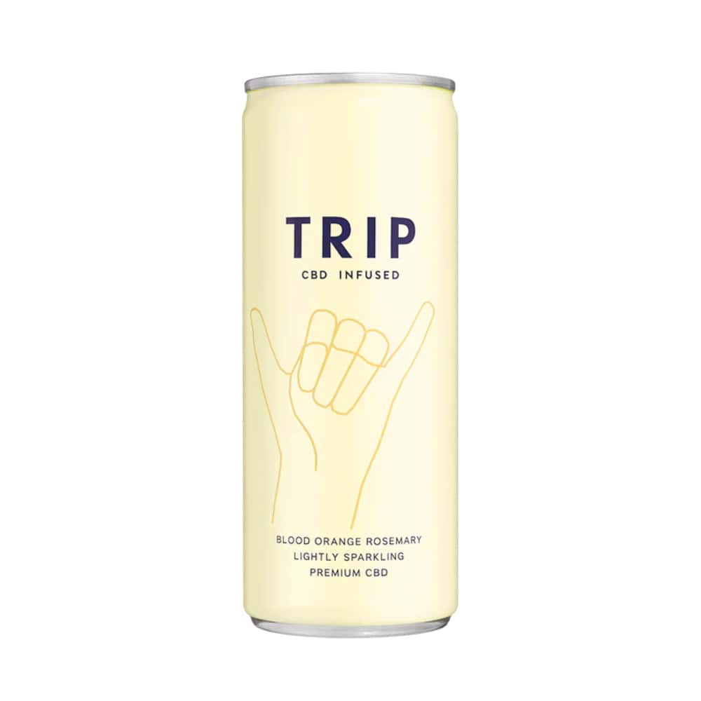 TRIP Blood Orange Rosemary CBD Drink white background