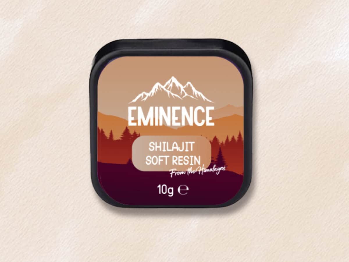 one pot of eminence shilajit soft resin against a cream background