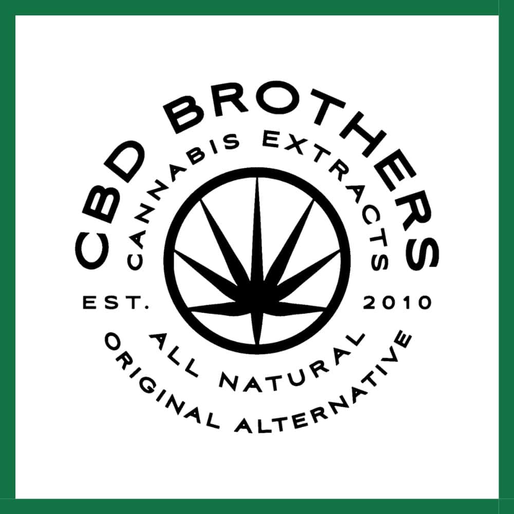 cbd brothers logo white background green trim