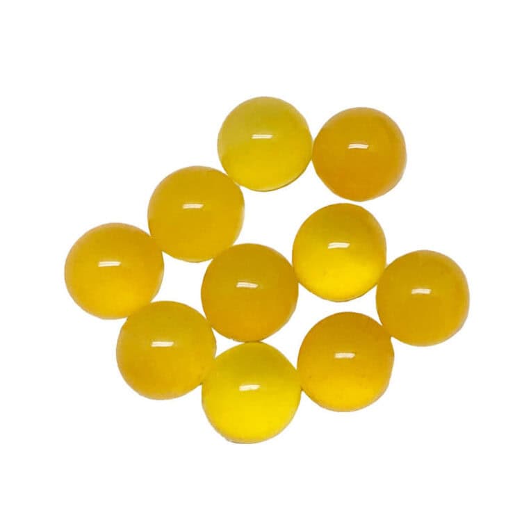Quartz Agate Yellow 6mm Dabbing Pearls