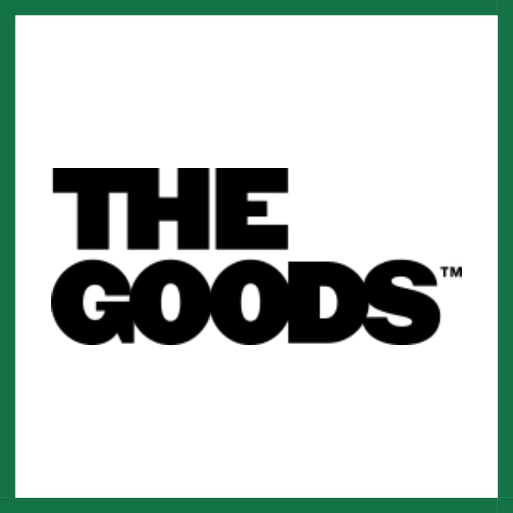 The Goods logo green border