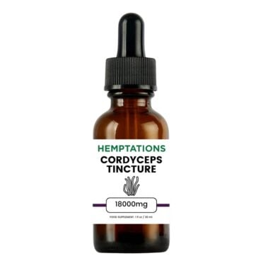 Hemptations Cordyceps Tincture 18000mg bottle only white background