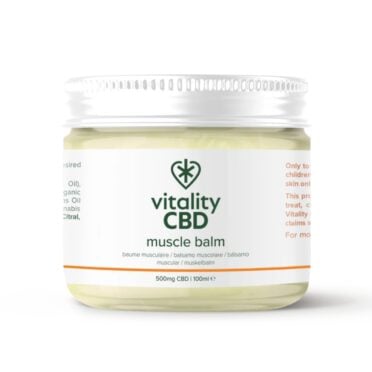 Vitality CBD Muscle Balm white background
