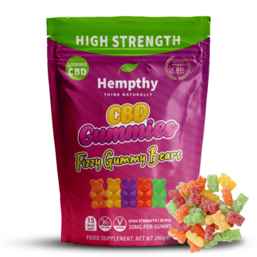 Hempthy CBD Fizzy Gummy Bears 1000mg