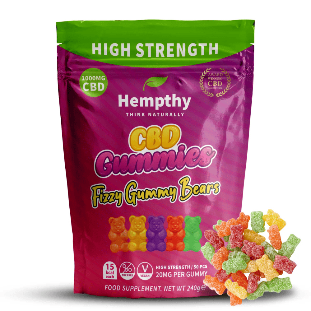 Buy Hempthy CBD Fizzy Gummies 1000mg - Hemptations CBD