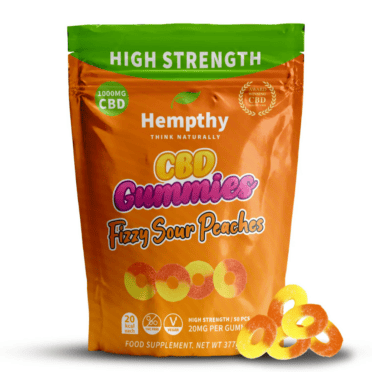 Hempthy CBD Fizzy Sour Peaches 1000mg
