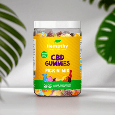 Hempthy CBD Pick N Mix 1200mg grey and plant background