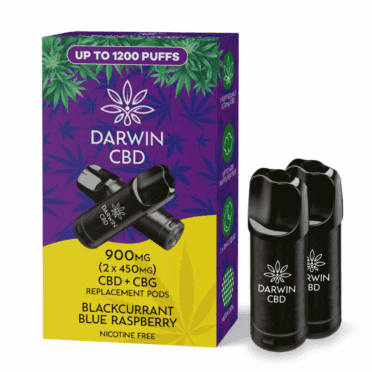 Darwin Replacement CBD Pods – 900mg (Twin Pack) – Blackcurrant Blue Raspberry