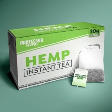 Professor Herb Instant Hemp Tea Green Background