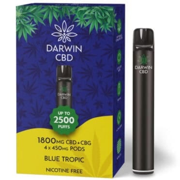 Darwin CBD Starter Kit – 1800mg – Blue Tropic white background