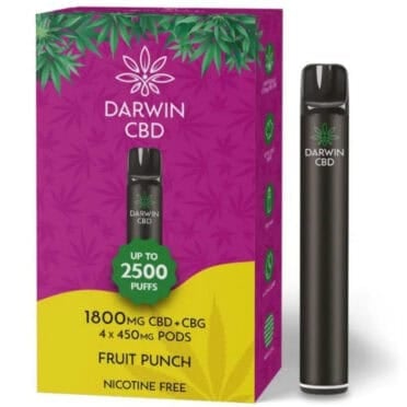 Darwin CBD Starter Kit – 1800mg – Fruit Punch white background