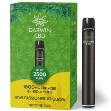 Darwin CBD Starter Kit – 1800mg – Kiwi Passionfruit Guava white background